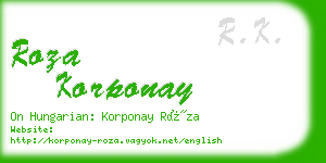 roza korponay business card